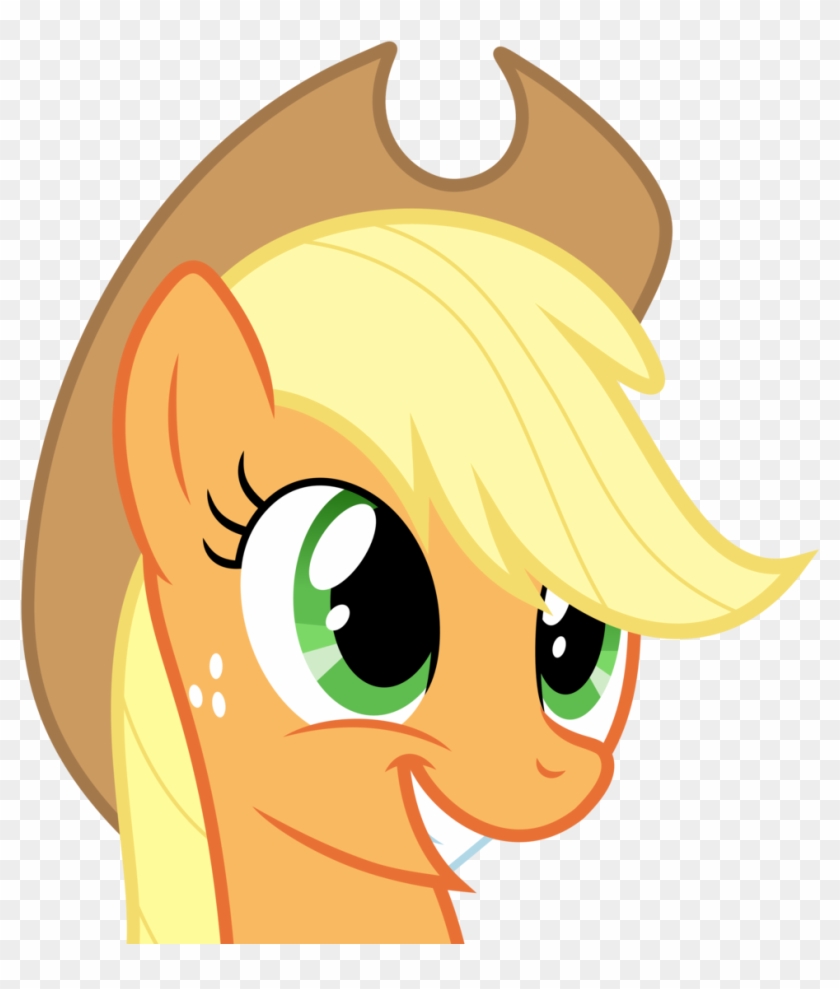 Smiling Applejack By Pikamander2 Smiling Applejack - My Little Pony Applejack Face #867265