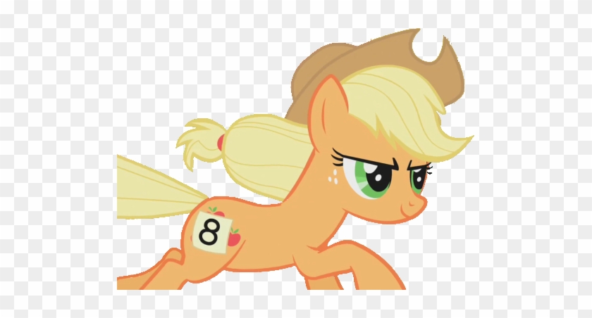 Applejack Running By Chelly2k - Cartoon #867282