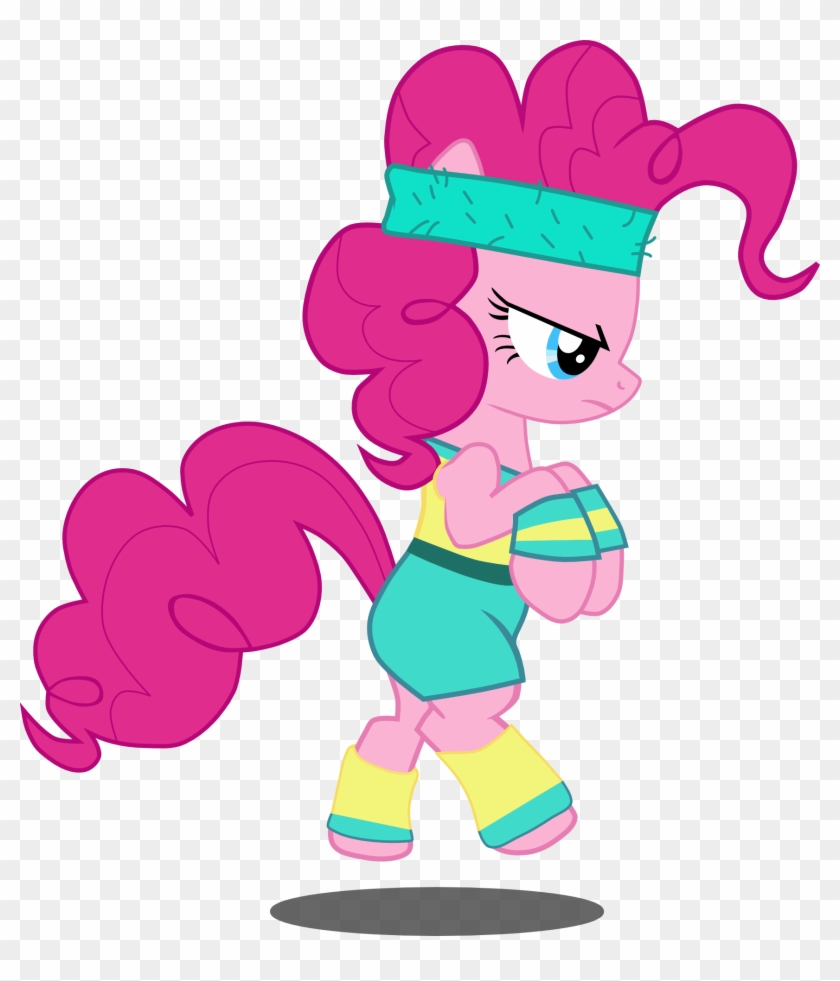 Echoes111, Bipedal, Clothes, Exercise, Headband, Leg - My Little Pony Pinkie Pie Training #867384