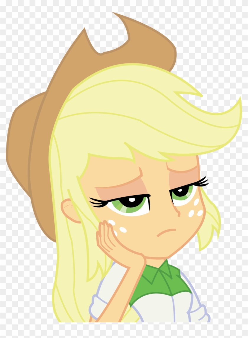 Bored Applejack By Sketchmcreations - Mlp Equestria Girls Applejack Sad #867484