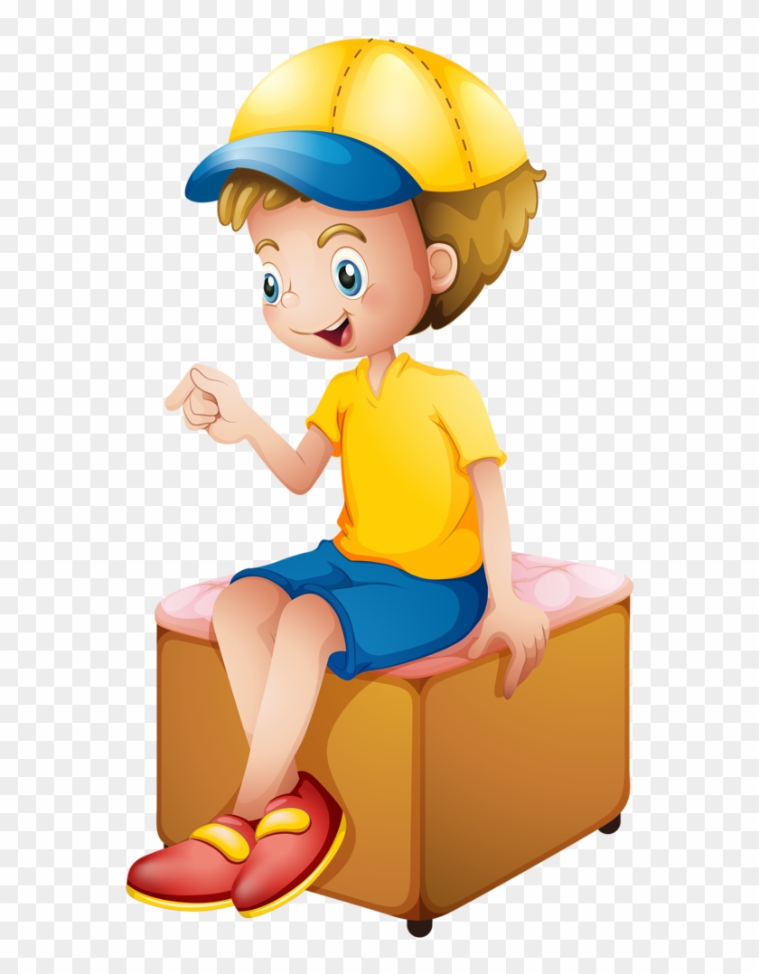 Album - Cartoon Boy Sitting In Chair - Free Transparent PNG Clipart Images  Download
