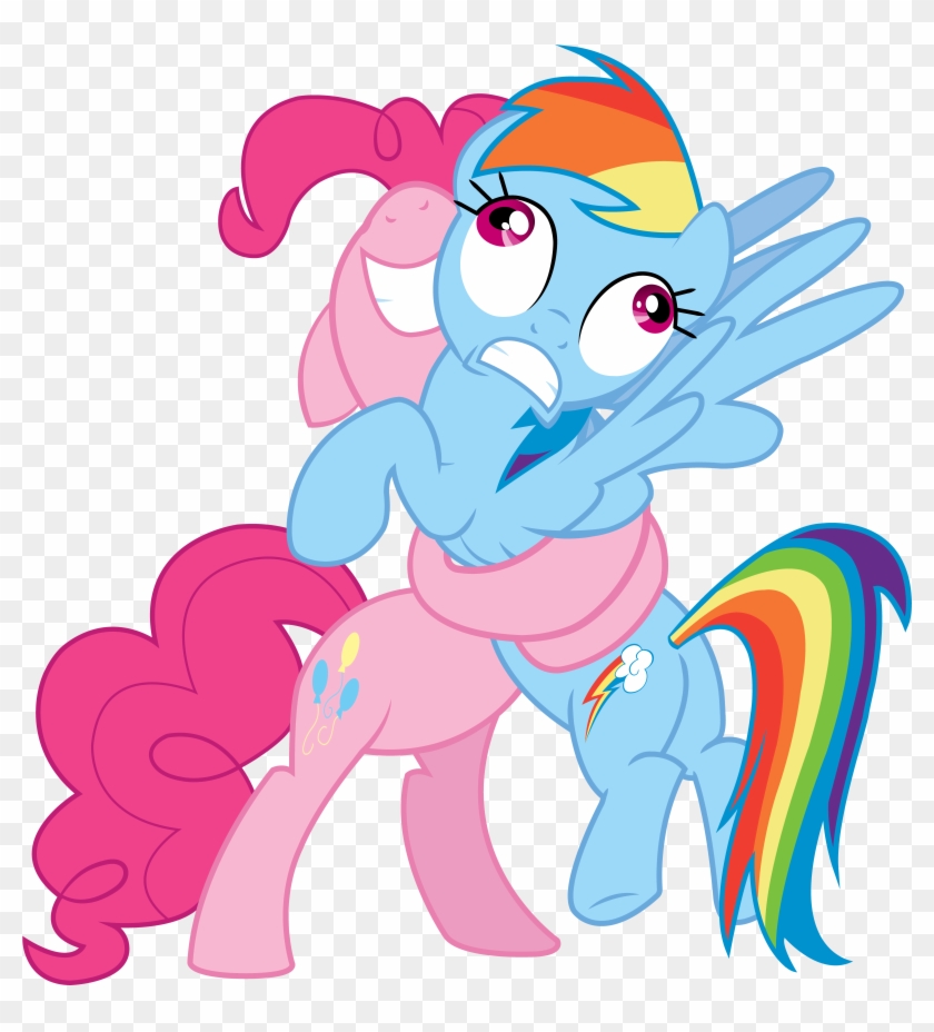 Favorite Mlp Shipping And Why - Pinkie Pie Hugging Rainbow Dash #867682