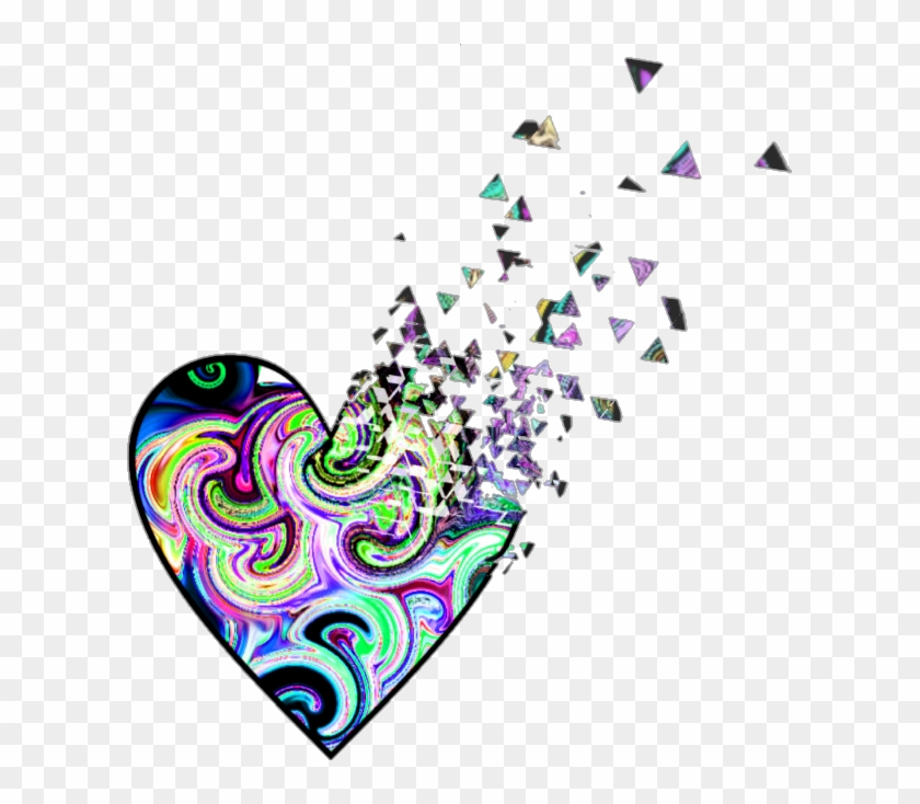 Heart Colourful Swirls Dispersion - Graphic Design #867853