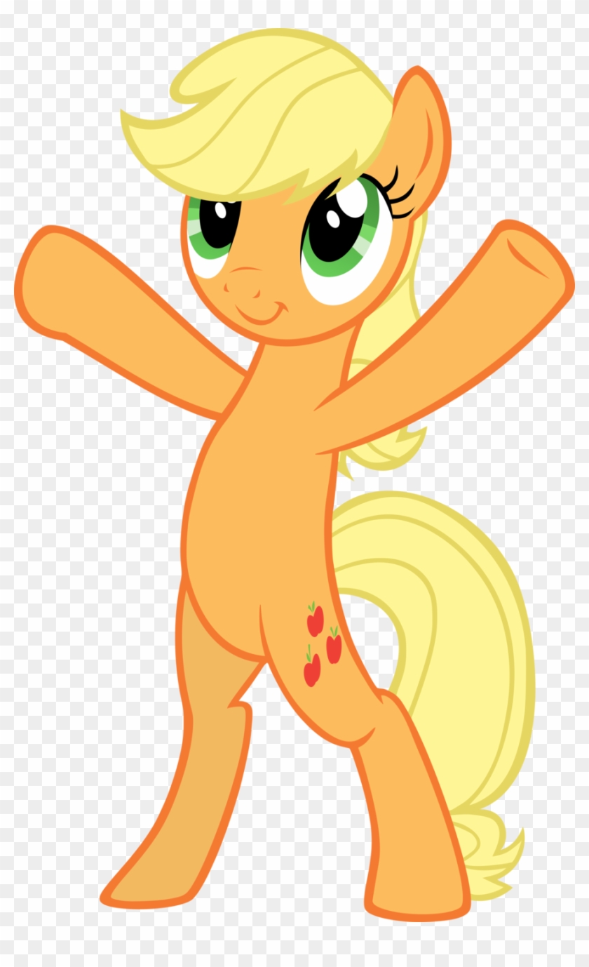 Rarity Pinkie Pie Applejack Yellow Cartoon Orange Clip - Mlp Pony Standing Up #867931