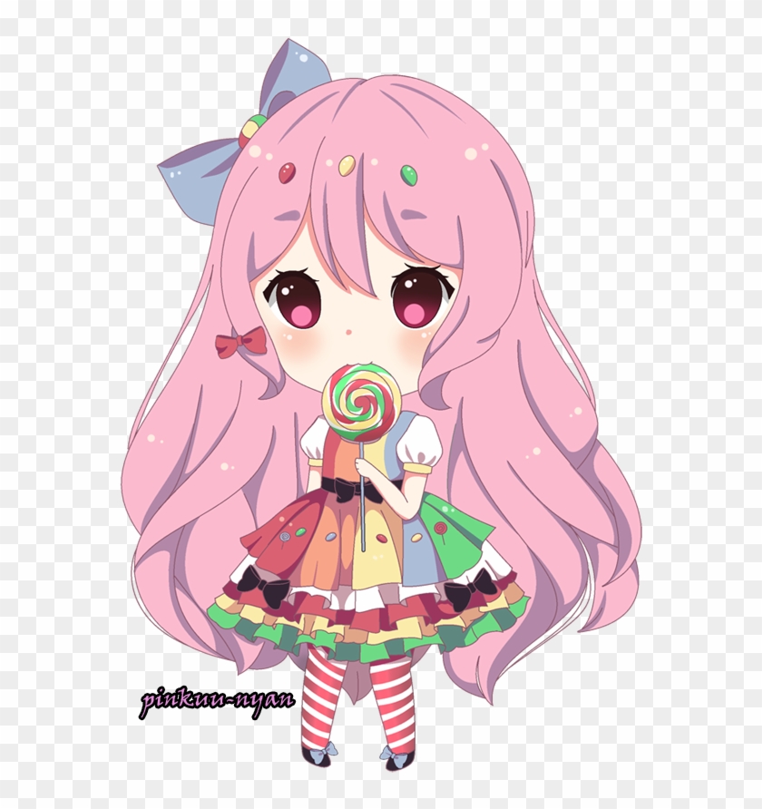 Chibi At By Pinkuu-nyan - Candy Chibi Girl Transparent #867982