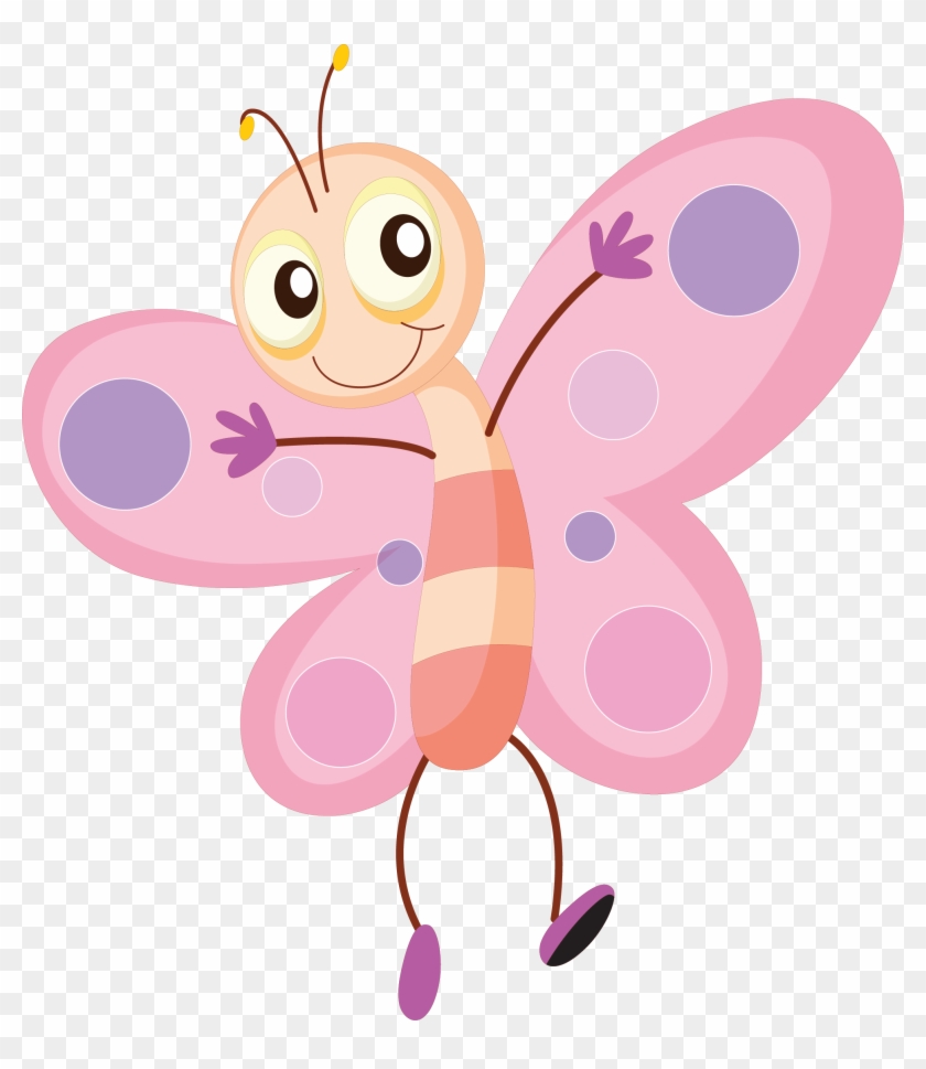 Butterfly Cartoon Royalty-free Clip Art - Cute Butterfly - Free Transparent  PNG Clipart Images Download
