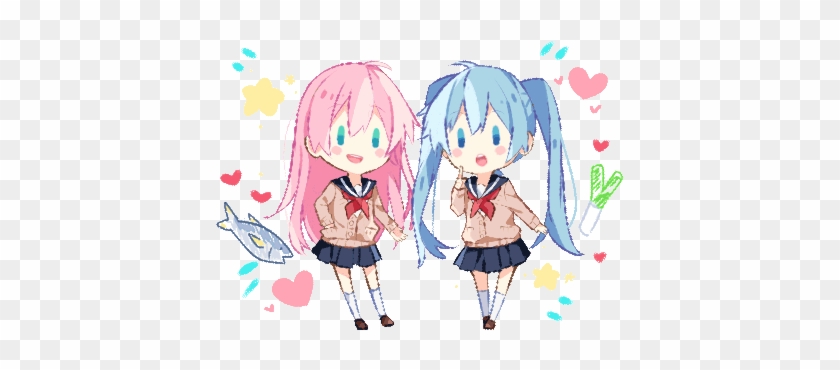 -chibi Commissions - - Miku X Luka Gif #868082