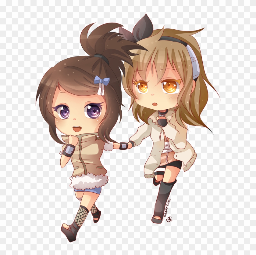 Anime Best Friends Chibi Download - Anime Two Friends Chibi - Free  Transparent PNG Clipart Images Download