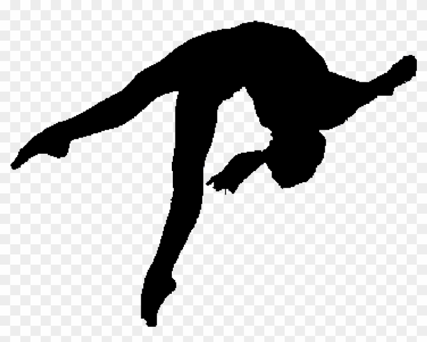 Gymnastics Silhouette Split Clip Art - Gymnast Silhouette Transparent Background #868130