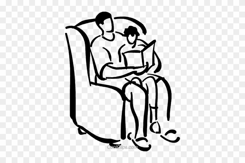 Parent Reading To Child Royalty Free Vector Clip Art - Clip Art #868232