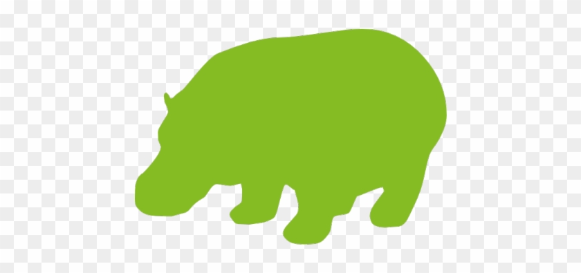 Funny Green Hippo - Hippo Silhouette #868266