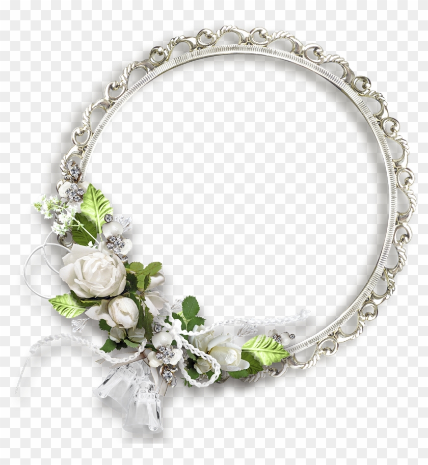 Source - - White Flower Frame Png #868268