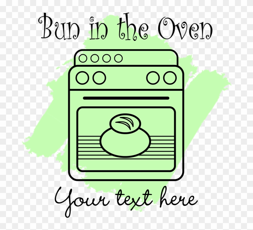 Favorite - Cafepress Personalized Bun In The Oven Green Ornament, #868395