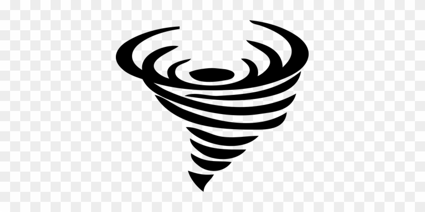 Tornado Black Storm Funnel Tornadoes Twist - Tornado Symbol #868476