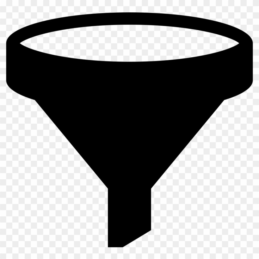 Funnel Black Shape Comments - Funnel Vector Icon #868504