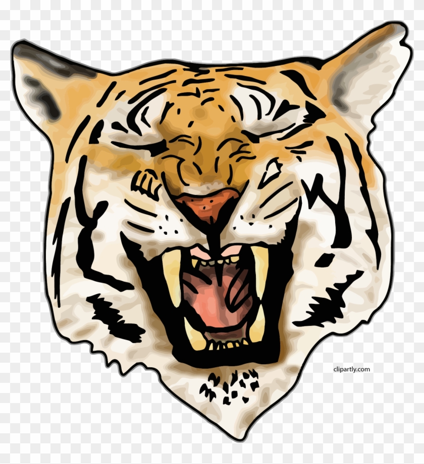 Laugh Tiger Face Clipart Png - ภาพ กราฟฟิก เสือ #868574