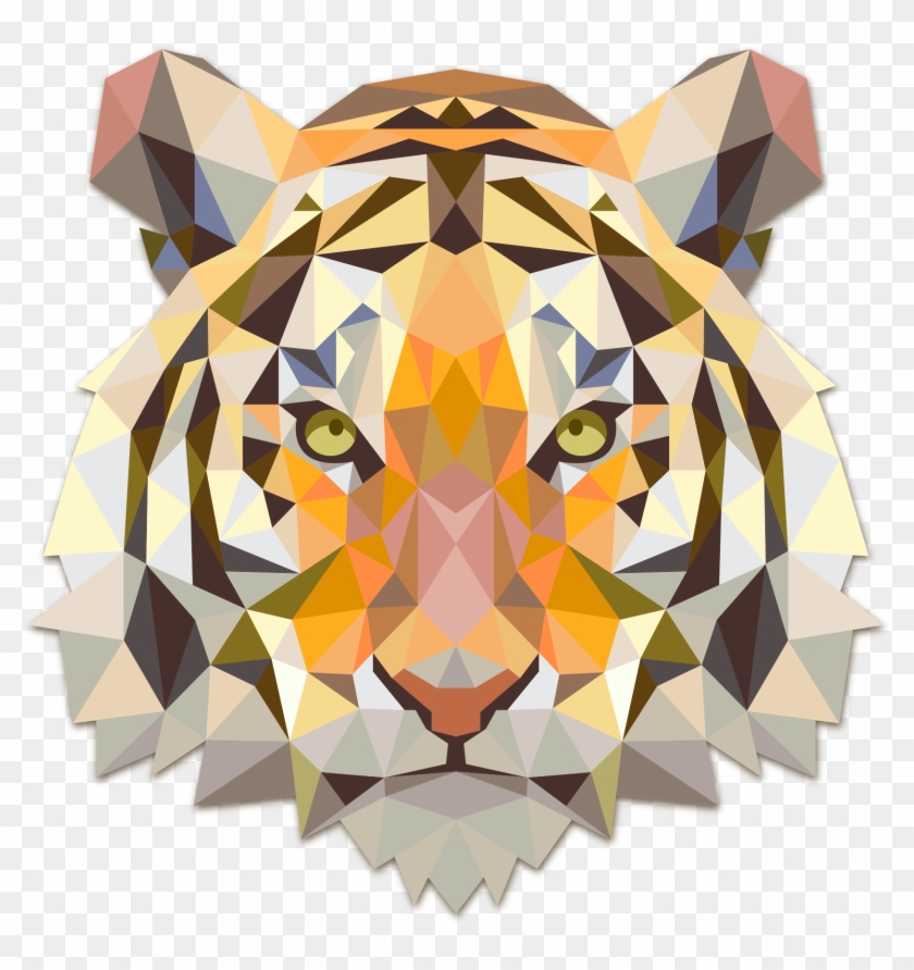 Tiger Clipart Png Image 02 - Geometric Tiger #868582