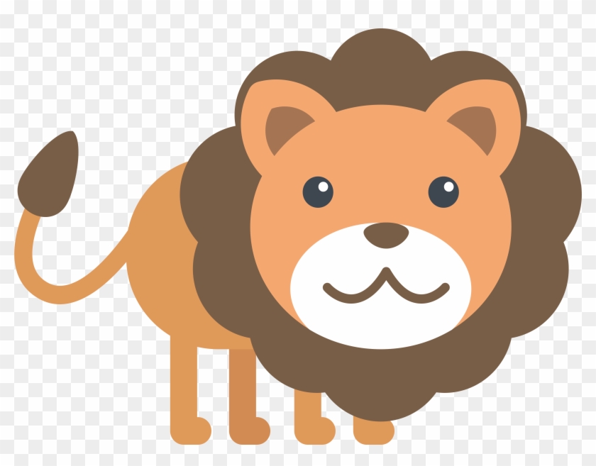 Lion Clip Art - Cute Lion Vector Png #868905