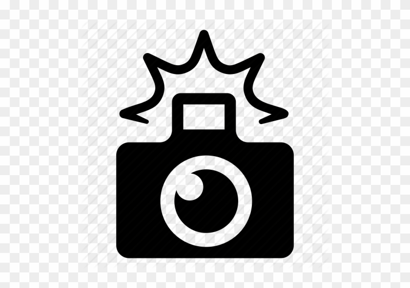 Digital Photo Cameras Silhouette - Camera Icon With Flash #868938