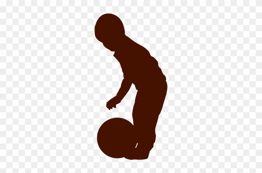 Baby Playing Ball Silhouette Transparent Png - Player #868979