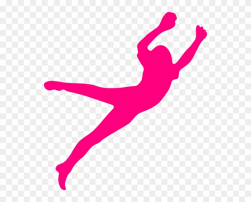 How To Set Use Dina, Girl, Jumper, Pink Svg Vector - Dance Girl Pink Silhouette #868984