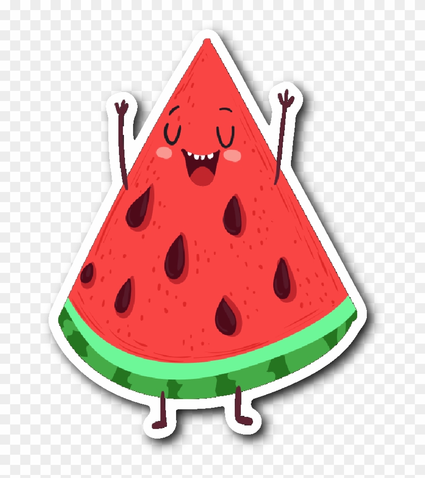 Happy Watermelon Sticker - Watermelon Sticker #869142