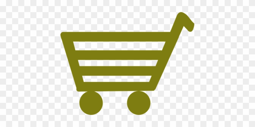 Shopping Cart, Green, Empty, Supermarket - Green Shopping Cart Clipart #869290