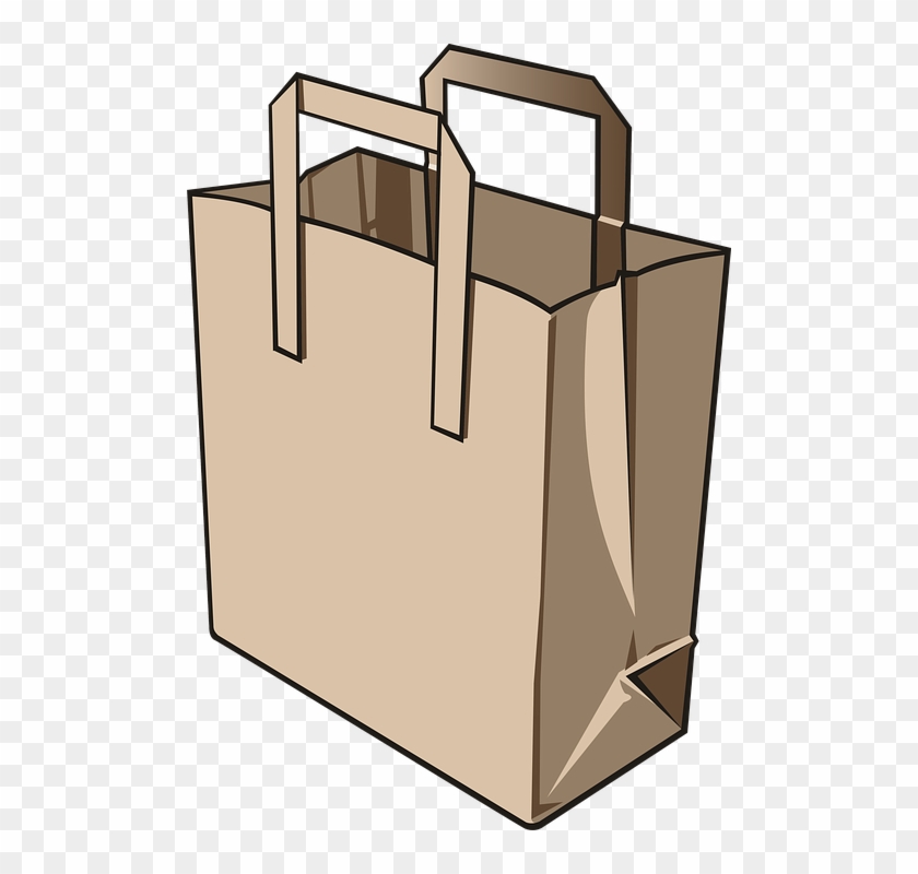 Bag, Paper Bag, Paper, Commissions, Food, Supermarket - Paper Bag Clipart #869350