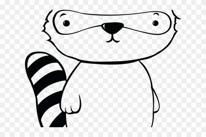 Raccoon Clipart Black And White - Drawing #869391