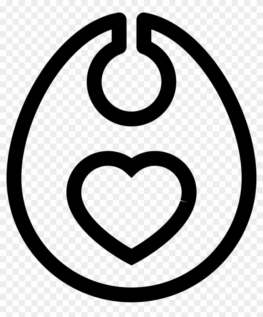 Baby Bib With Heart Outline Comments - Baby Bib Outline #869520