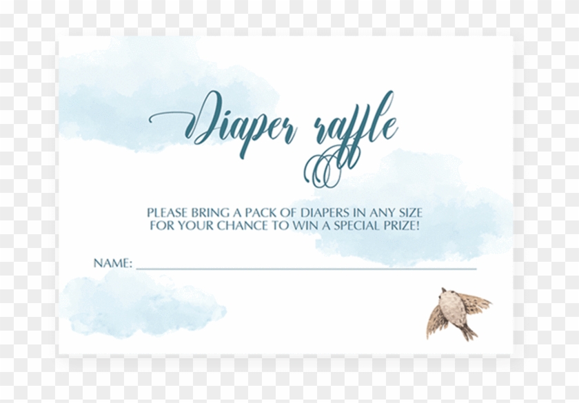 Cloud Baby Shower Printable Diaper Raffle Card By Littlesizzle - Sketch Pad #869538