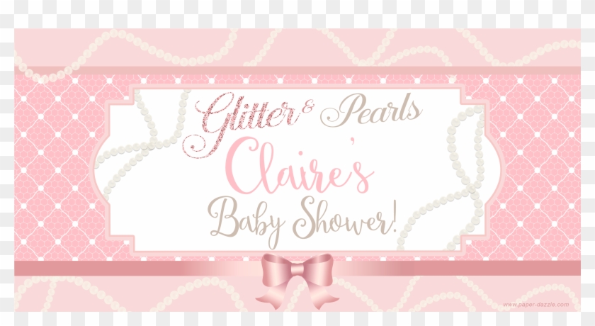 Glitter Pearls Baby Shower Banner For Onesie Shower - Bridal Shower #869576