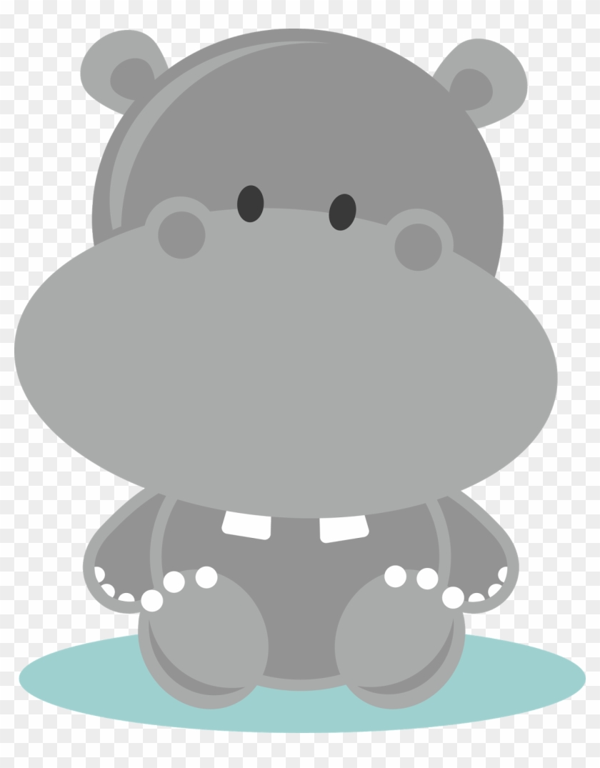 Jungle Baby Shower Clip Art Download - Baby Hippo Cartoon #869609