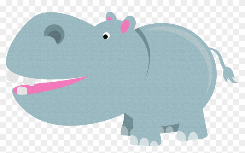 Hippopotamus Clipart Purple Hippo - Hippo Cartoon #869634