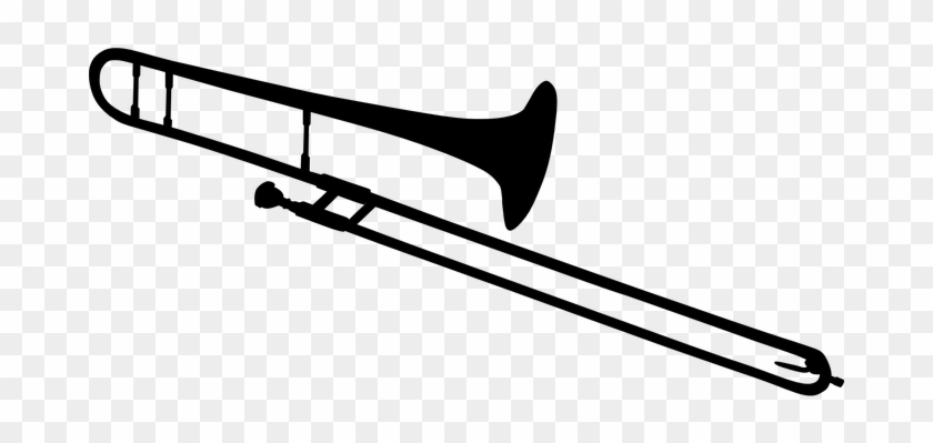 Trombone Instrument Musical Brass Vibratio - Trombone Silhouette #869937