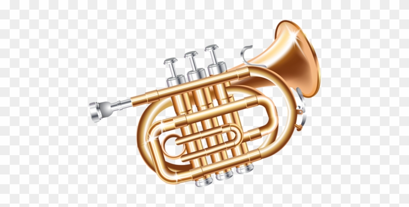 Explore French Horn, Art Music And More 33 - Gold Band Instrument Clip Art #869951