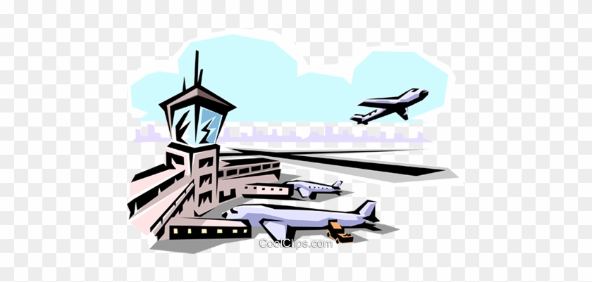 Airport Royalty Free Vector Clip Art Illustration - Air Traffic Controller Humour #869985