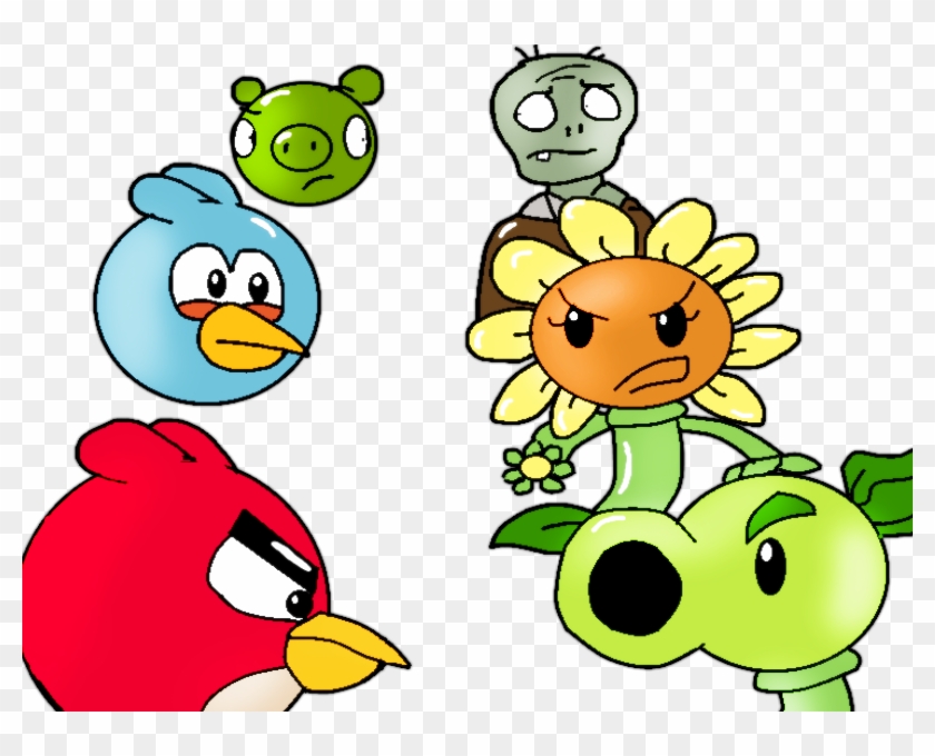 Plants And Zombies Vs Angry Birds By Couragefreddy45 - Angry Birds Zoimbes #870229