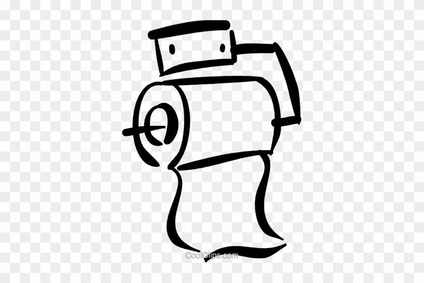 Toilet Paper Royalty Free Vector Clip Art Illustration - Toilet Paper Clipart Free #870341