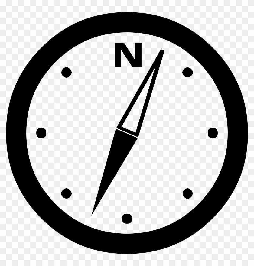 Clipart - Simple Compass - Boussole Simple - Clock Count Down #870415