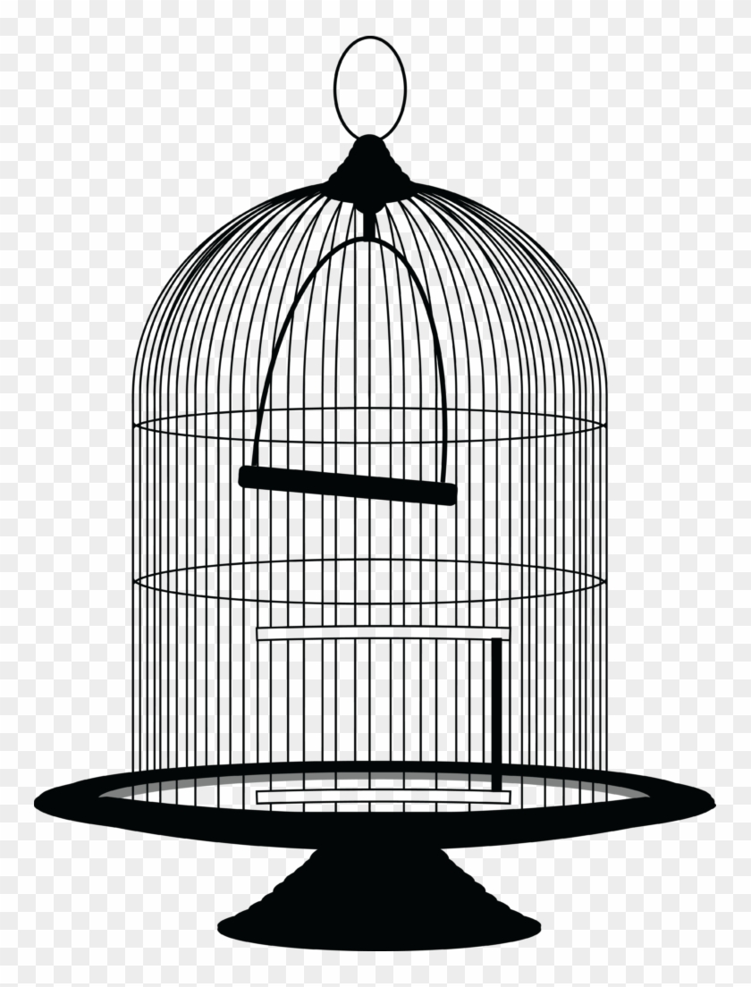 Vintage Blue Birdcage Clipart Bird 1280 Free Clipart - Bird Cage Clipart #870494