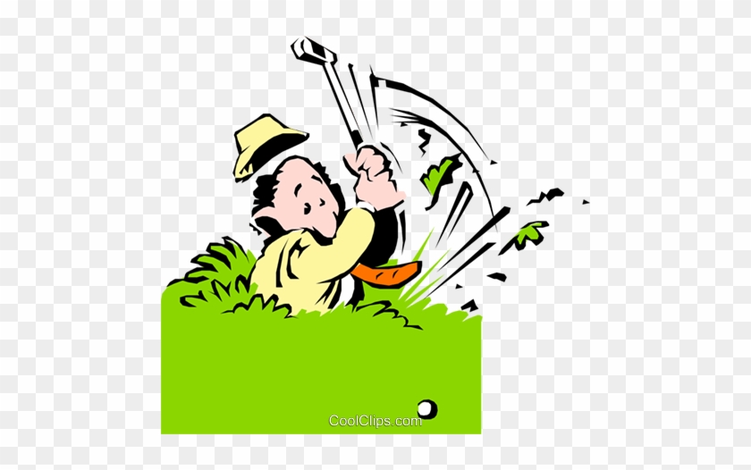 Cartoon Golfer Royalty Free Vector Clip Art Illustration - Golf Clip Art #870596