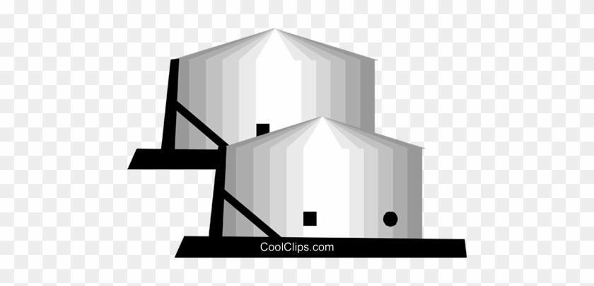 Petroleum Storage Tanks Royalty Free Vector Clip Art - Architecture #870689