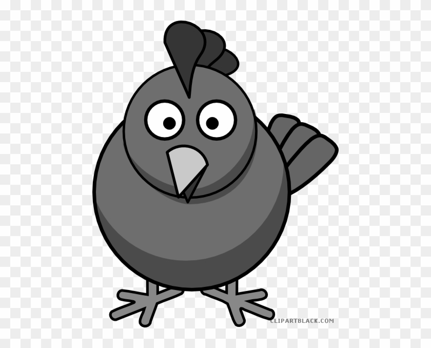 Cute Chicken Animal Free Black White Clipart Images - Chicken Nuggets Clipart #870959