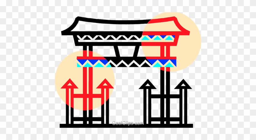 Asian Pagoda Royalty Free Vector Clip Art Illustration - Asian Pagoda Royalty Free Vector Clip Art Illustration #871358