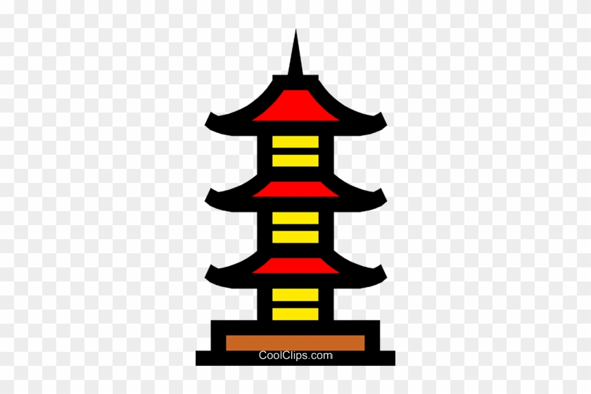 Pagoda Symbol Royalty Free Vector Clip Art Illustration - Pagoda Clipart #871359