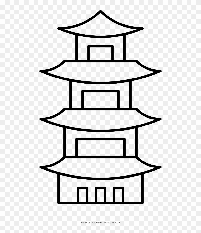 Pagoda Coloring Page - Pagoda Da Colorare #871371