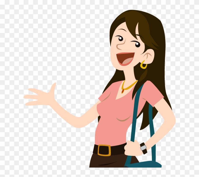 Portfolio 1designshop Page - Happy Girl Cartoon Png #871531