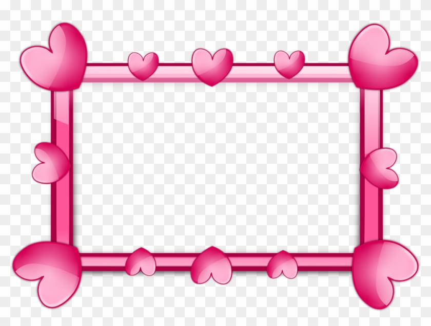 Original Png Clip Art File Pink Hearts Frame Svg Images - Pink Frame Border Png #871628