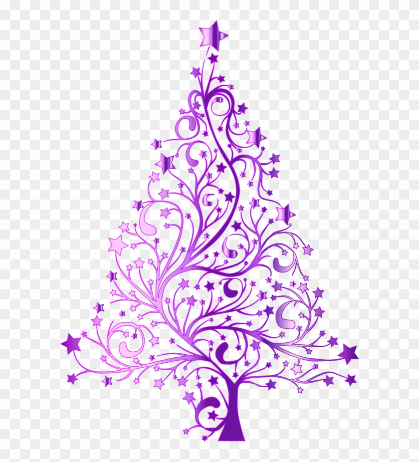 Christmas Clip Art - Pink Christmas Tree Background #871716